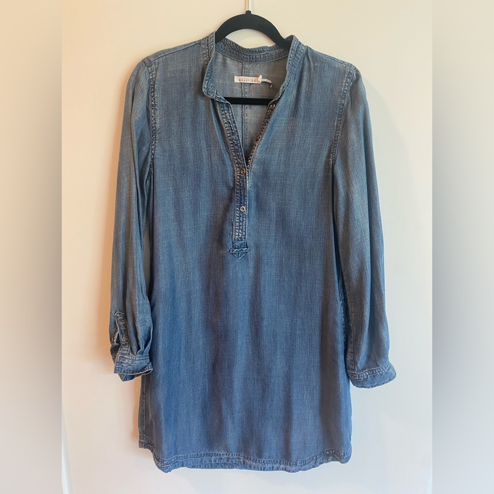Denim Shirt Tunic Dress